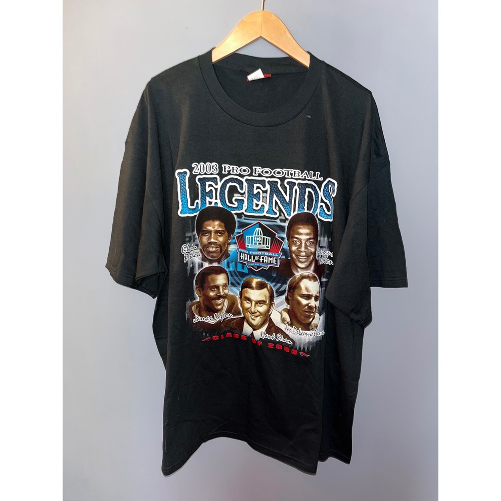 Vintage 2003 Pro Football Legends Hall of Fame Black‎ Graphic T-Shirt